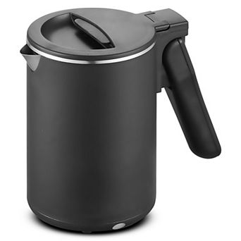 Elite Cuisine Dual Voltage 110-220V US Plug, Travel Double Wall Cool-Touch, 0.65-qt Electric Kettle