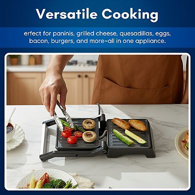 Elite Cuisine Single Slice Electric Panini Press & Grill