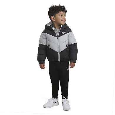 Toddlers Nike Hooded Chevron Midweight Water Resistant Jacket