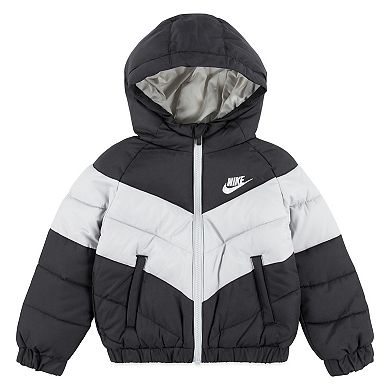 Toddlers Nike Hooded Chevron Midweight Water Resistant Jacket