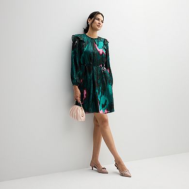Women's Nine West Ruffle Sleeve Mini Dress