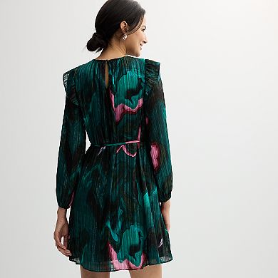 Women's Nine West Ruffle Sleeve Mini Dress