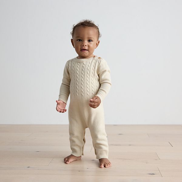 Baby Just Born® Cable Sweater Knit Jumpsuit