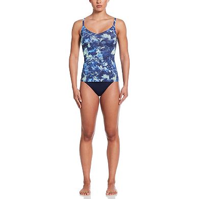 Women's Nike Floral Tie Dye V-Neck Tankini Swim Top