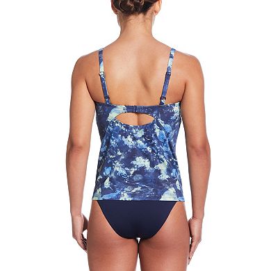 Women's Nike Floral Tie Dye V-Neck Tankini Swim Top