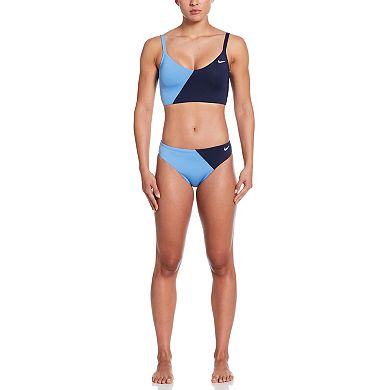 Women's Nike Color Block V-Neck Midkini Swim Top