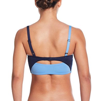 Women's Nike Color Block V-Neck Midkini Swim Top