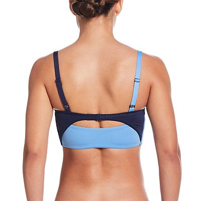 Women's Nike Color Block V-Neck Midkini Swim Top