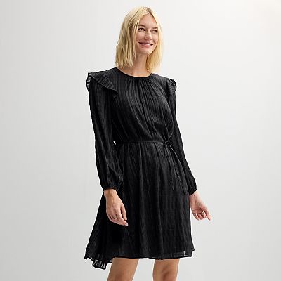 Petite Nine West Ruffle Sleeve Blouson Mini Dress