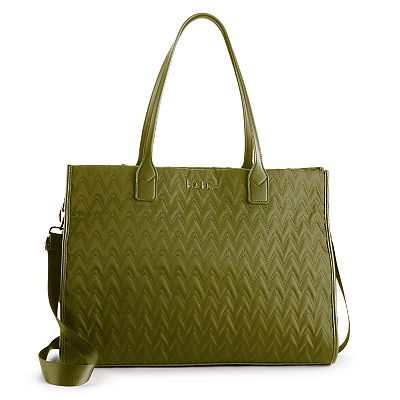 Nicole Miller Large Quilted Nylon Tote Bag