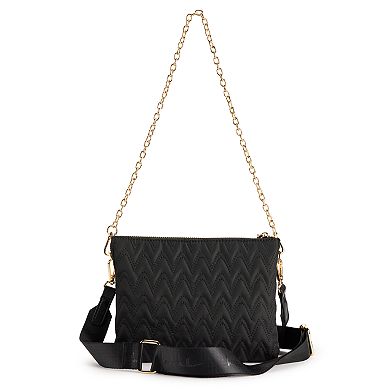 Nicole Miller Triple Compartment Crossbody Bag