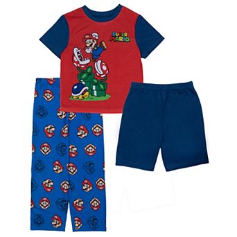 Boys 4-10 Nintendo Super Mario Bros Super Jump 3 pc Pajama Shirt, Pajama Pants & Pajama Shorts Set