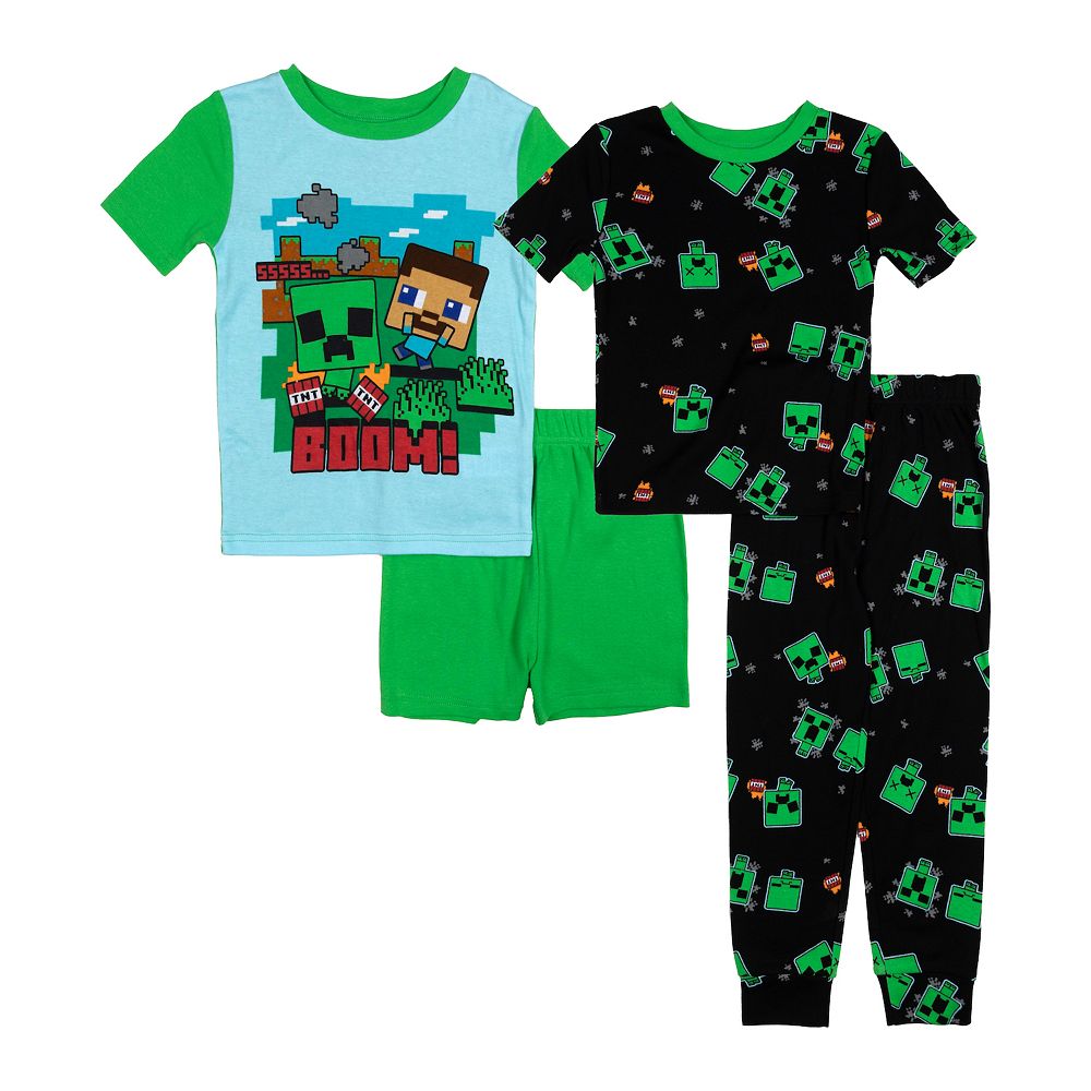 Minecraft Boys T-shirt Tops + Shorts Pajamas Set Nightwear Outfits Summer