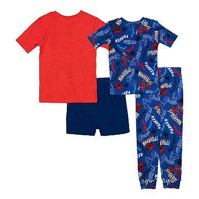 Boys 4-10 Marvel Spider-Man "Spider City" 4-Piece Tops & Bottoms Pajama Set