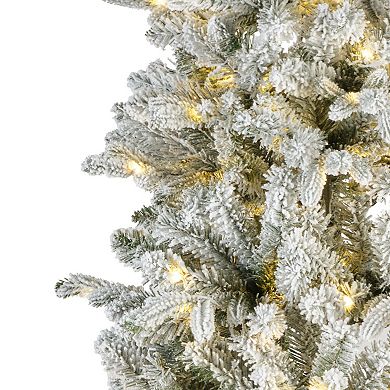Everlands 7.5-ft. Killington Fir Flocked LED Artificial Christmas Tree