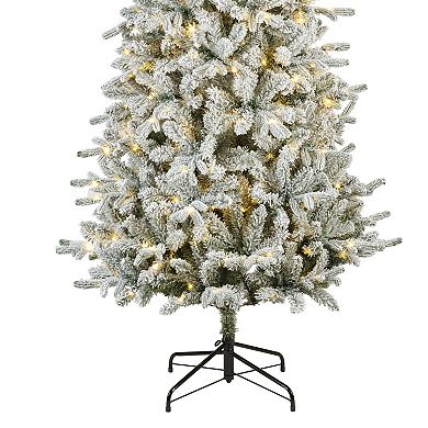 Everlands 7.5-ft. Killington Fir Flocked LED Artificial Christmas Tree