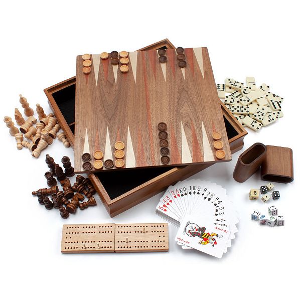 7in1 Chess, Checkers, Backgammon, Dominoes, Cribbage Board, Playing