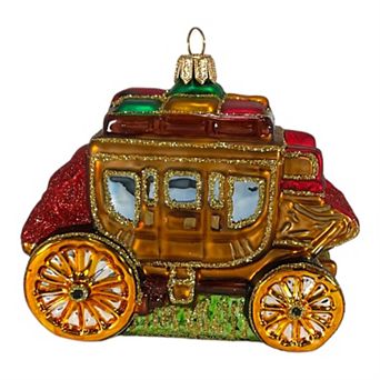Pinnacle Peak Trading Steamboat Polish Glass Christmas Tree Ornament Travel Boat Decoration