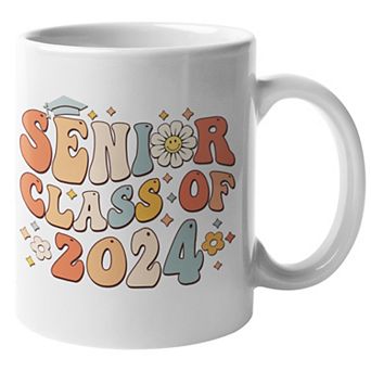 Colorful Flower Senior Class Of 2024 Graduation Mug - Cute Graduation Gift For Her - Senior 2024 Mug