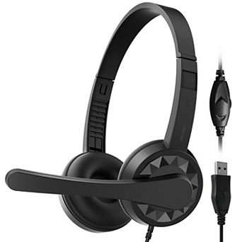 Delton 12y USB Computer Headset, Noise-Isolating Headphones, In-line Volume Control (DWH12Y)