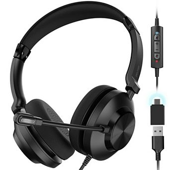 Delton 32y Dual Microphone USB Headset, Noise Cancelling Stereo Headphone (DWH32Y)