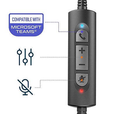 Delton 32y Dual Microphone USB Headset, Noise Cancelling Stereo Headphone (DWH32Y)