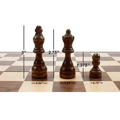15"x15" Folding Chess Board Game Set with Chess Pieces