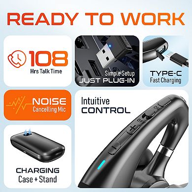Delton 95x MS Teams Wireless Executive Auto-pairing Headset with Charging Case (DBH95X)