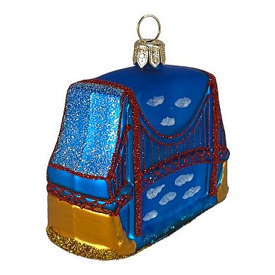 Pinnacle Peak Trading Golden Gate Bridge San Francisco Mini Polish Glass Christmas Ornament