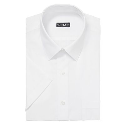 Men's Van Heusen Poplin Short Sleeve Dress Shirt