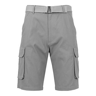 Men's Blu Rock 11.5" Slim Fit Stretch Belted Cargo Shorts