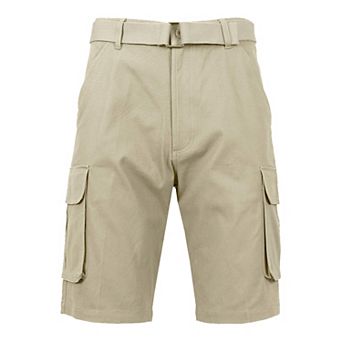 Men's Blu Rock 11.5" Slim Fit Stretch Belted Cargo Shorts