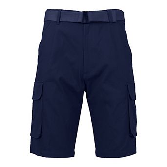 Men's Blu Rock 11.5" Slim Fit Stretch Belted Cargo Shorts