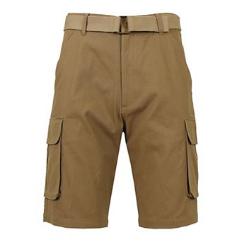 Men's Blu Rock 11.5" Slim Fit Stretch Belted Cargo Shorts