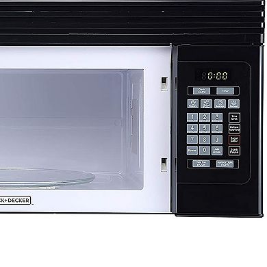 BLACK+DECKER™ EM044KJNP10A Over-The-Range Microwave with Top Mount Air Recirculation Vent, White