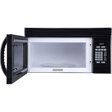 BLACK+DECKER™ EM044KJNP10A Over-The-Range Microwave with Top Mount Air Recirculation Vent, White