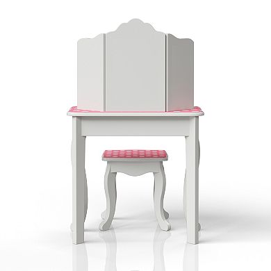 Fantasy Fields Polka Dot Vanity Table & Stool Storage