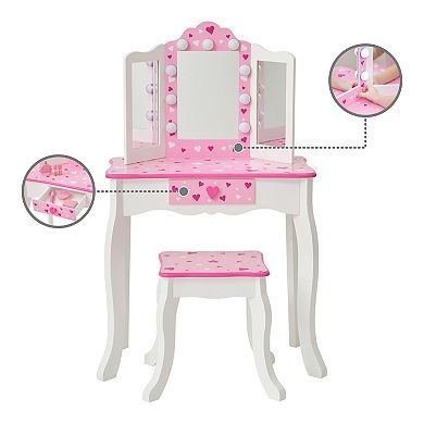 Fantasy Fields Sweethearts LED Vanity Table & Stool
