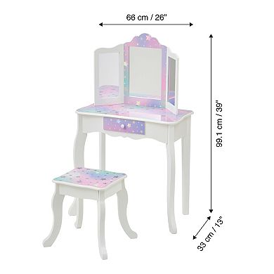 Fantasy Fields 2-piece Starry Sky Print Vanity Set