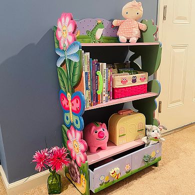 Fantasy Fields Kids 3-Tier Bookshelf with Drawer