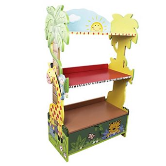 Fantasy Fields Kids 3 tier Safari Bookshelf with Drawer