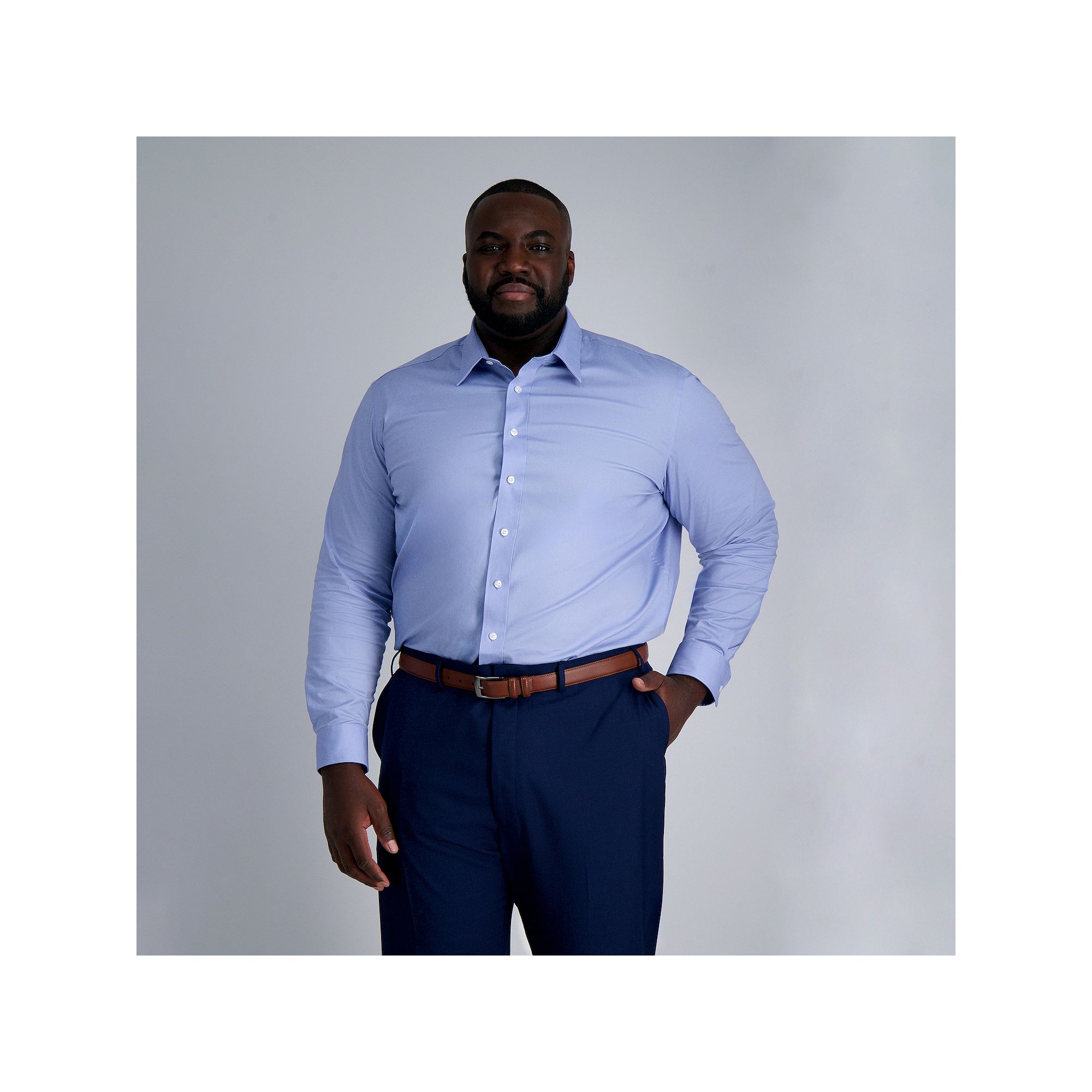Big & Tall Haggar Premium Comfort Wrinkle Resistant Dress Shirt, Mens, Siz
