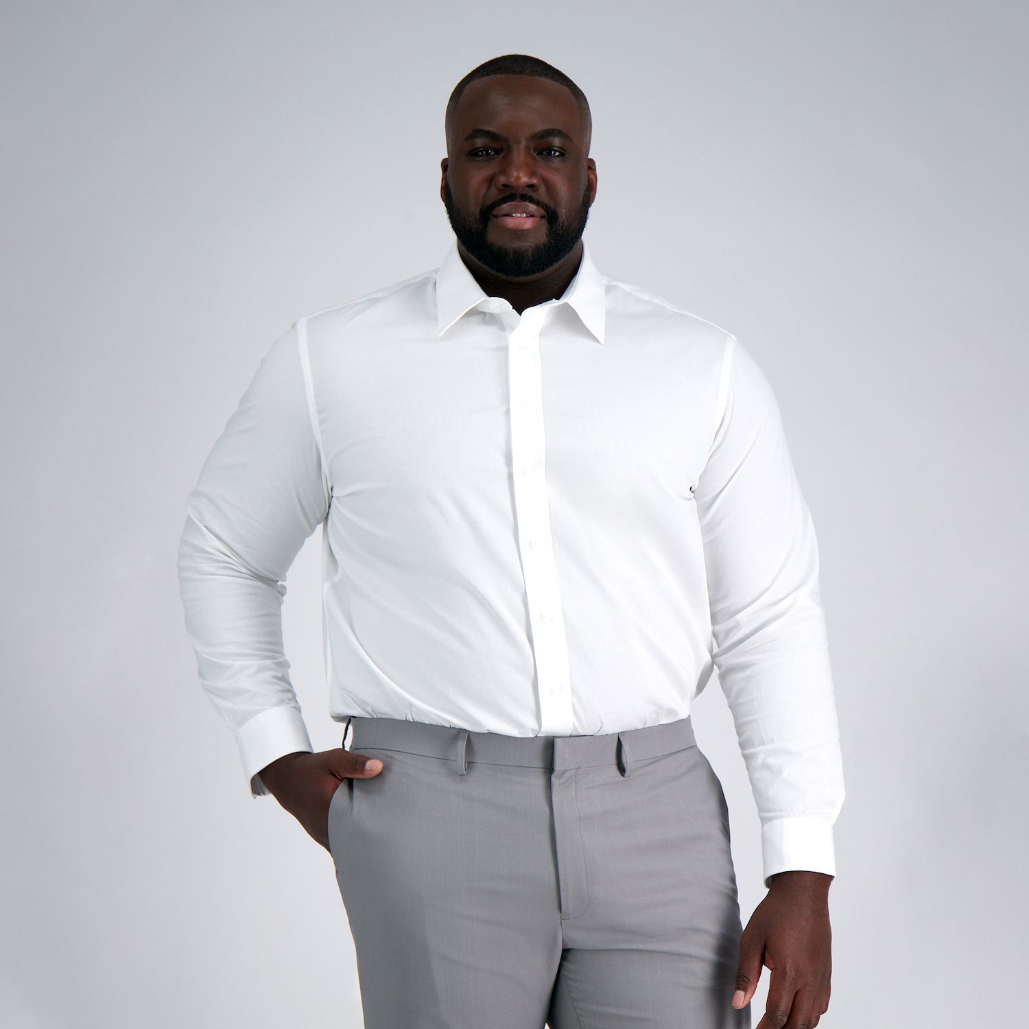 kohl's haggar dress shirt Big & Tall Haggar Wrinkle Free Classic Fit Dress Shirt