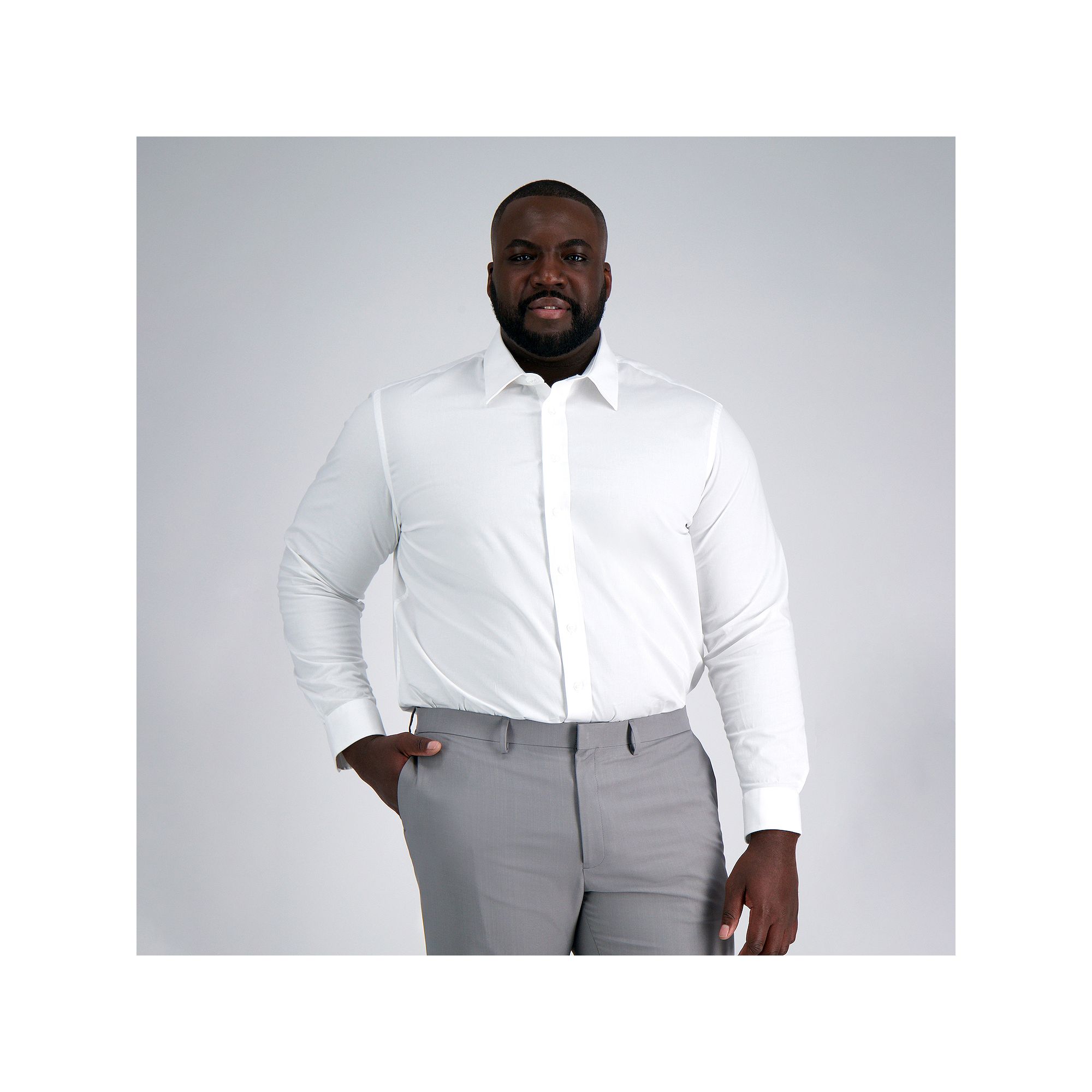 Big & Tall Haggar Premium Comfort Wrinkle Resistant Dress Shirt, Mens, Siz