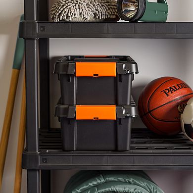 Iris 6-Pack 3 Galon Heavy Duty Garage Storage Bins with Lids