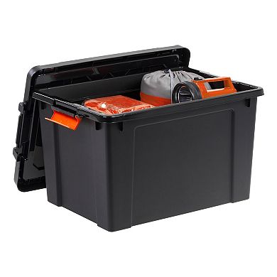Iris 4-Pack 19 Galon Heavy Duty Garage Storage Bins with Lids