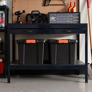 Iris 4-Pack 19 Galon Heavy Duty Garage Storage Bins with Lids