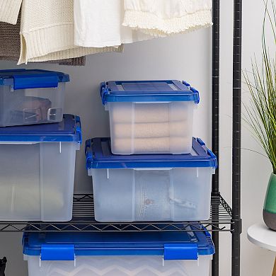 Iris 5-Pack 19 Quart Airtight Plastic Storage Bins with Lids