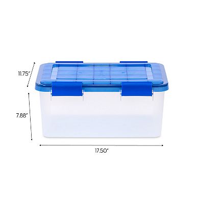 Iris 5-Pack 19 Quart Airtight Plastic Storage Bins with Lids
