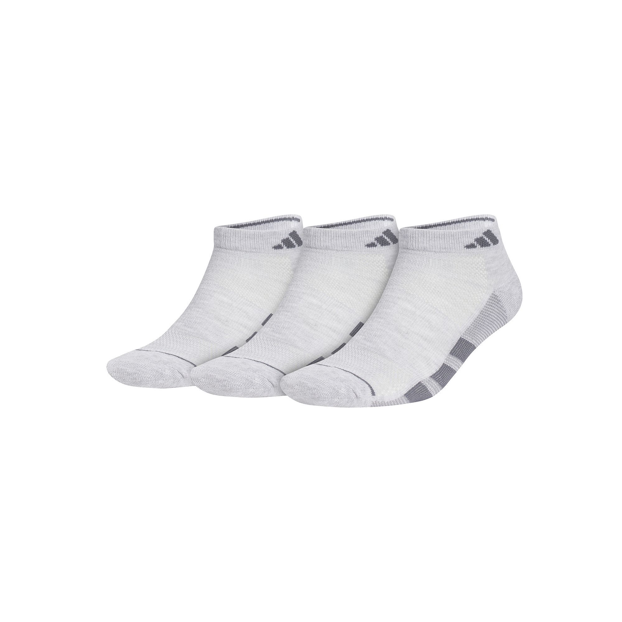Mens adidas All Day Training 3-Pack Low Cut Socks, Size: 6-12, Cool Grey O